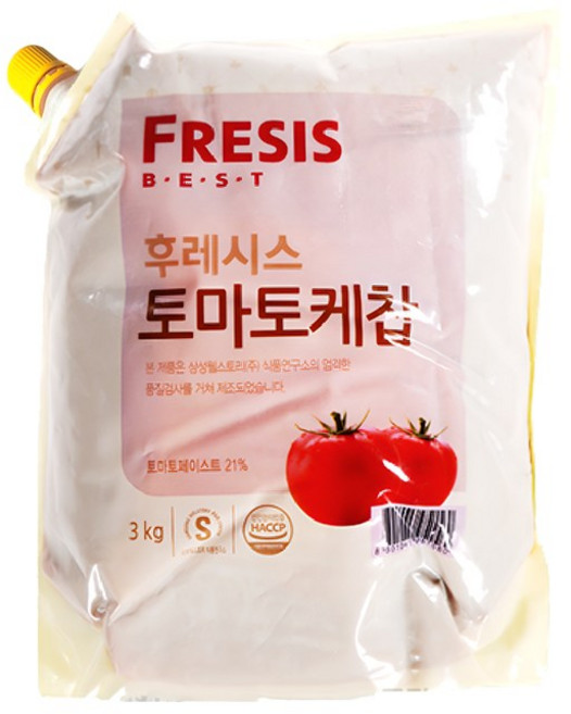 후레시스 토마토 케찹 스파우트, 4개, 3kg