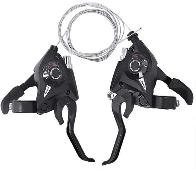 시마노 EF51 - 7단 변속/브레이크 일체형 레버 좌 우세트 1쌍, 1개, 블랙