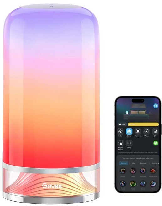 Govee 고비 RGBIC 스마트 테이블램프 64모드 지원 SmartThings Matter Alexa호환, 1개, 기타색