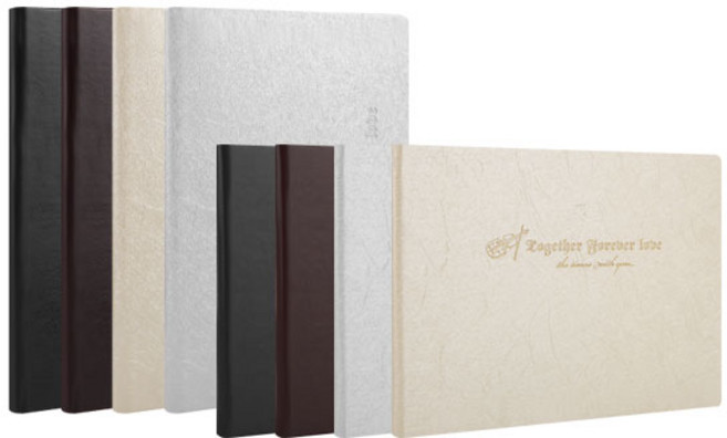 5x7 웨딩앨범 골프행사앨범 폴리오앨범 기념앨범 기념품, 7x5가로형 폴리오, 실버