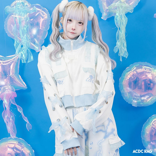 ACDC RAG 사이버 해파리 재킷 서브컬쳐 패션 양산형 지뢰계