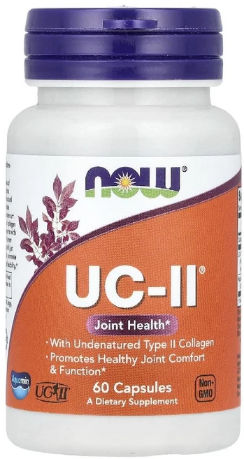 (2병) 나우 푸드 UC-II Joint Health 비변성 타입 2형 콜라겐 60 배지캡슐, 60정, 2개 - 쿠팡