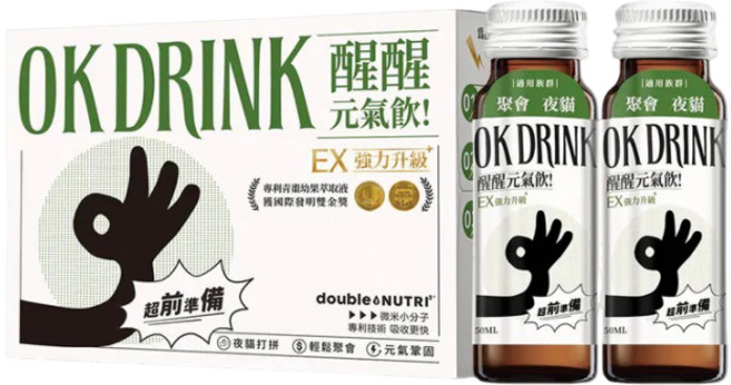 OK DRINK 醒醒元氣飲, 1個, 醒醒元氣飲1盒+金超能10包