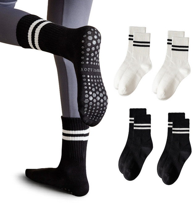 올베라 여성용 논슬립 필라테스 요가 헬스 스포츠 양말 4켤레 세트