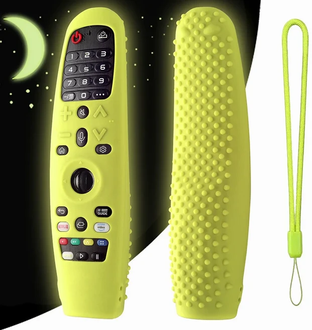 1Pcs 실리콘 보호 케이스 LG 호환 AN-MR600 MR650 MR18BA MR19BA MR20GA AKB75855501 원격 제어 커버 스마, 07 Luminous Green