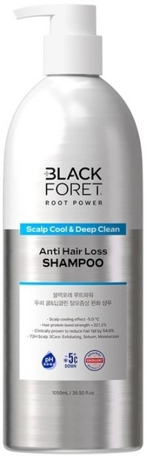 블랙포레 루트파워 두피 쿨 앤 딥클린 탈모완화 샴푸, 1.05L, 1개