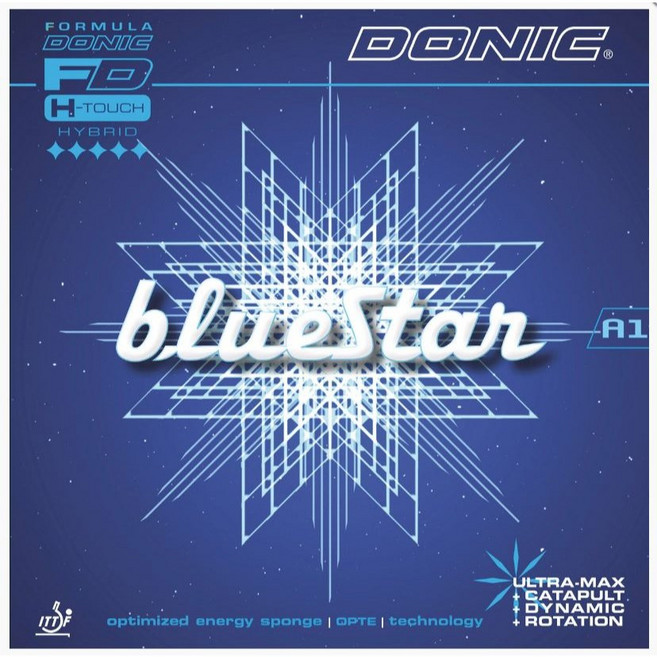 Donic BlueStar 藍星 桌球膠皮 (含稅開發票), A2,紅2.0, 1個