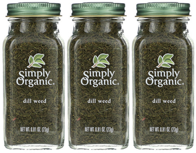 Simply Organic 심플리 오가닉 딜 위드 Dill Weed 23g x3병