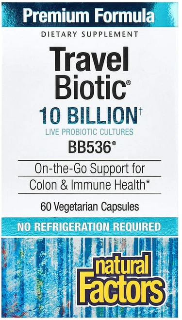 Natural Factors Travel Biotic BB536 100억CFU 베지 캡슐 60정 NFS-01812, 1개 - 쿠팡