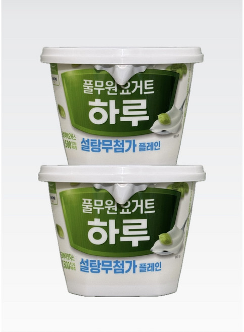 풀무원 하루요거트 설탕무첨가 빅팟 플레인, 2개
