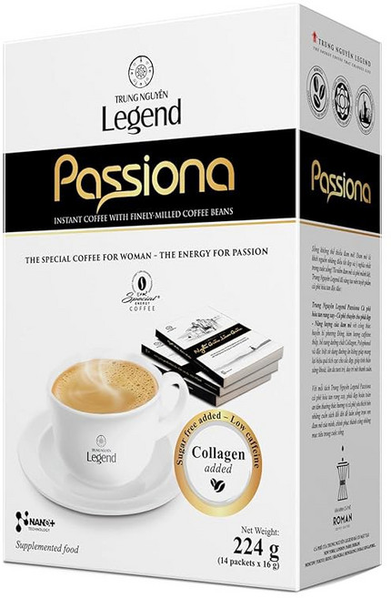 트룽 응우옌 레전드 클래식 에너지 부스트를 위한 프리미엄 인스턴트 커피 - NANO+ 테크놀로지 논데어리 크리머 믹스 강하고 순수한 베트남 (50팩/봉지)