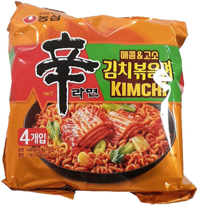 신라면 김치볶음면, 4개