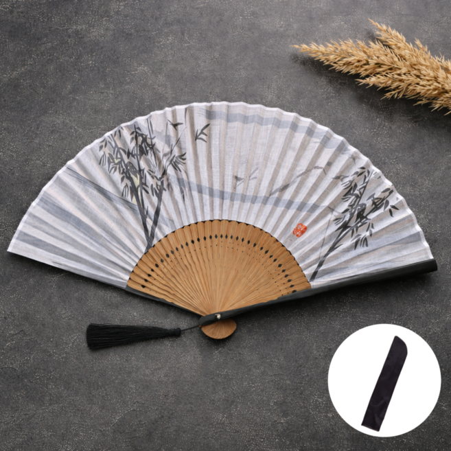 제이엠투 고급부채 접이식부채 선물용부채 외국인선물, 8.대나무숲의바람노래+고급부채집(랜덤), 1개, 혼합