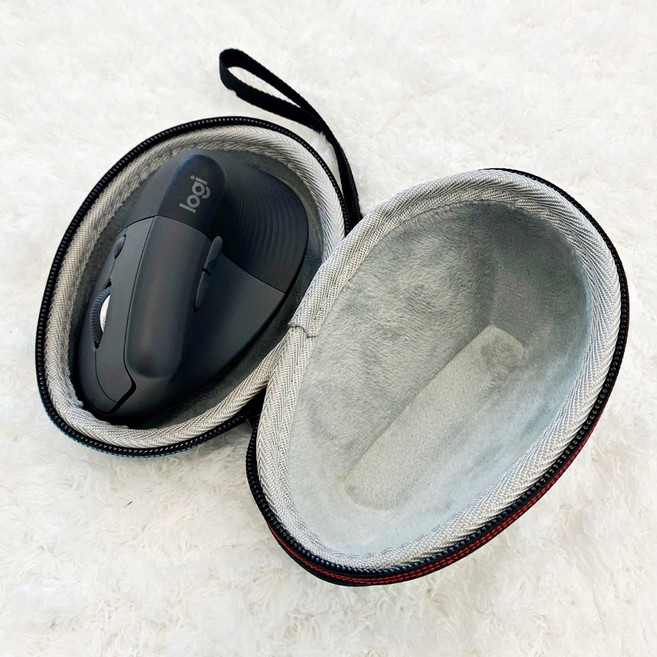 로지텍 Lift 리프트 버티컬 전용 파우치 마우스 충격보호 하드 케이스, 블랙, Lift 리프트 전용 파우치