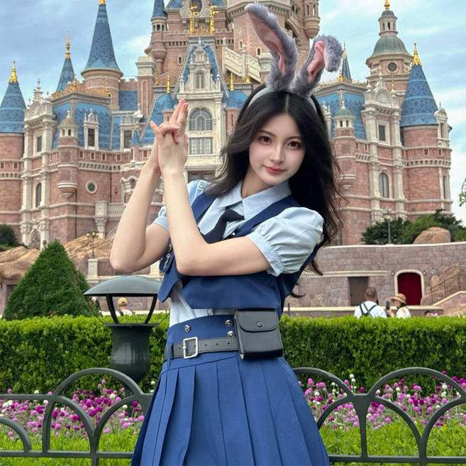 주디 주토피아 코스프레 졸업사진 토끼 성인 의상 세트 여성