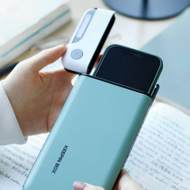 keepinbox 핸드폰 감옥 금욕상자 수험생 디지털디톡스 타이머 스마트폰 케이스, 1개, keepinbox2.0 민트