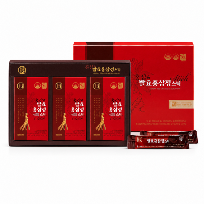 [한삼인] 발효홍삼정 스틱 10ml x 30포+사은품(발효 홍삼캔디 24개 증정), 30개
