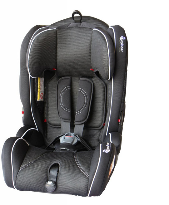 tonybear 2-12歲成長型兒童汽座 加寬透氣 舒適安全, 黑色, 黑色