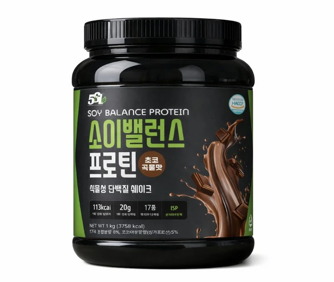 5SL 소이밸런스 프로틴 ISP식물성단백질 초코곡물맛, 1개, 1kg - 쿠팡