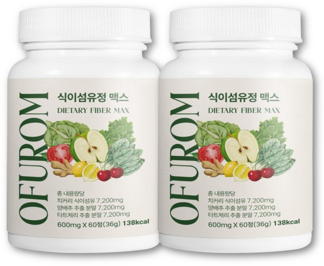 오퓨롬 식이섬유정 맥스, 2박스, 60정