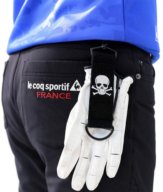 붙이는 앙면 골프장갑 찍찍이 보관 홀더 + 우드티 10개 증정 / 벨크로 건조 골프 용품 악세사리 캐디, 옵션1. 하트 해골 장갑 찍찍이, 1개