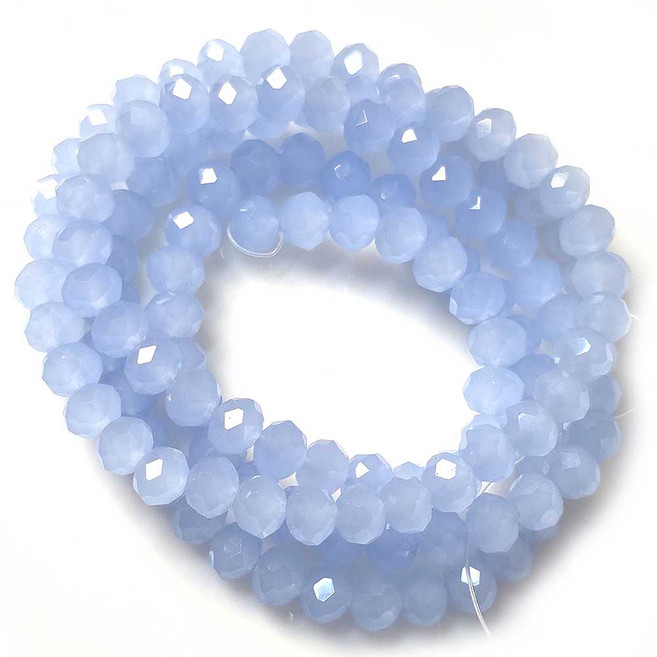 Bead 크리스탈 4mm 론델비즈 한세트 2줄 컬러선택, 스카이오팔