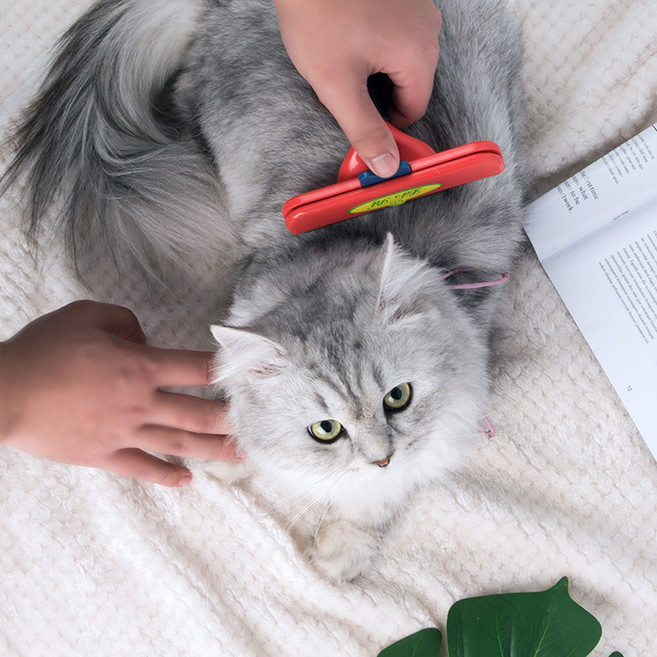 반려견 쉐드킬러 강아지 고양이 브러쉬 죽은털 빗, 1개, 중형견용 장모용