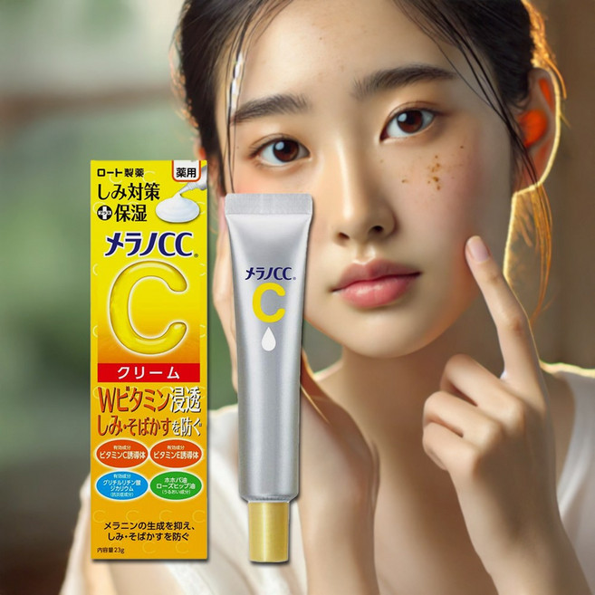 멜라노CC 화이트닝 모이스처 재생크림 보습성분 트러블잡티 피부과재생크림 23ml 1개