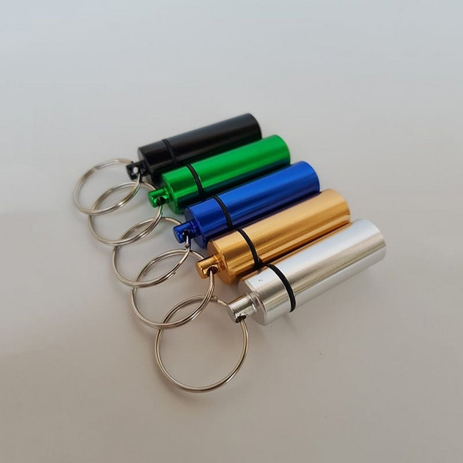 휴대용 알약 케이스 미니 약통 키링 여행용 약통 열쇠고리 색상랜덤 5p