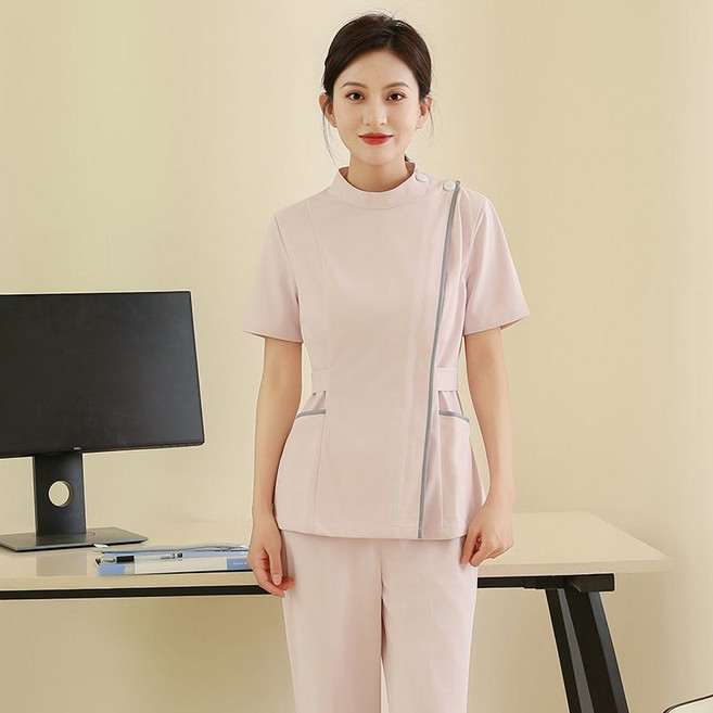 醫美牙科護士服 分體短袖工作服套裝女 春夏季 美容院, XL