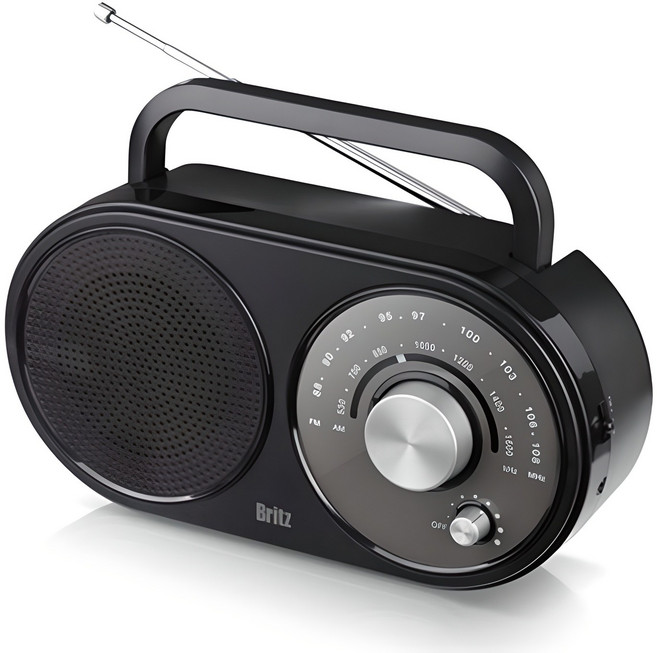 브리츠 휴대용 FM AM 아날로그 라디오, BZ-R370, 혼합 색상