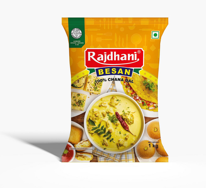 RAJDHANI Besan (Chickpeas Flour) (Gram Flour) 베산 (병아리콩 가루), 908g, 1개, 병아리콩