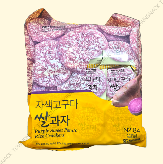 노브랜드 자색고구마 쌀과자, 2개, 300g