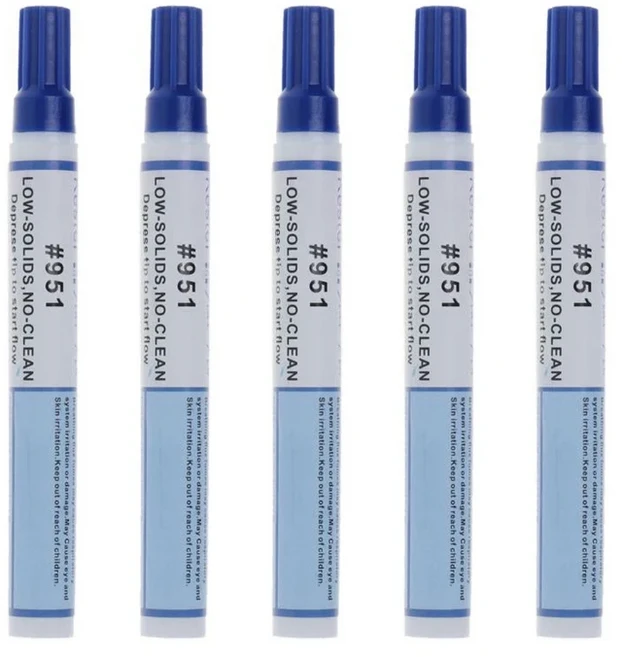 쿠쿠스토어 10ml 납땜 로진 플럭스 펜 951 낮은 솔리드 비 클린 DIY 케스터 솔더 전원 청소 접