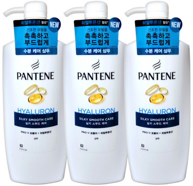 팬틴 실키스무드 샴푸 로 발송, 500ml, 3개