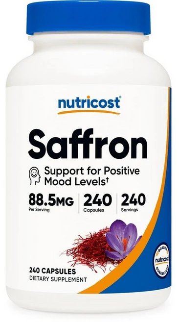 미국 뉴트리코스트 Nutricost Saffron Extract 사프란 추출물 88.5mg 캡슐, 240정, 5개 - 쿠팡