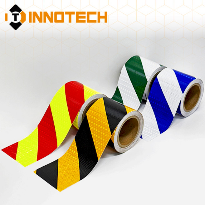 HIP고휘도/프리즘고휘도 반사테이프 사선 폭 50mm 100mm 길이 10M 50yd 선택가능, 프리즘고휘도TAPE 사선 백/청, 1개