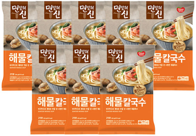 동원 면발의신 해물칼국수 236g, 8개