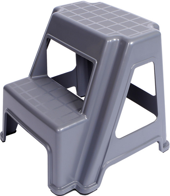 지오리빙 빅사이즈 유아 2단 디딤대, 그레이, 1개