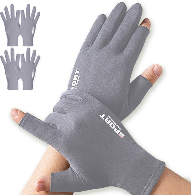 룩스 1+1 운전장갑 미끄럼 방지, 2개, 그레이