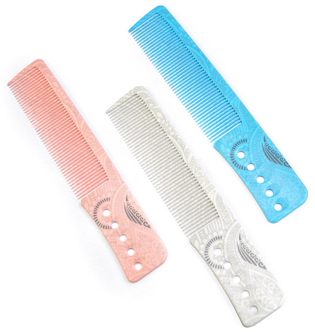 루시피 바버샵 디자인 패턴 커트빗 3종세트/컷트빗/이발기빗/고내열, 1개