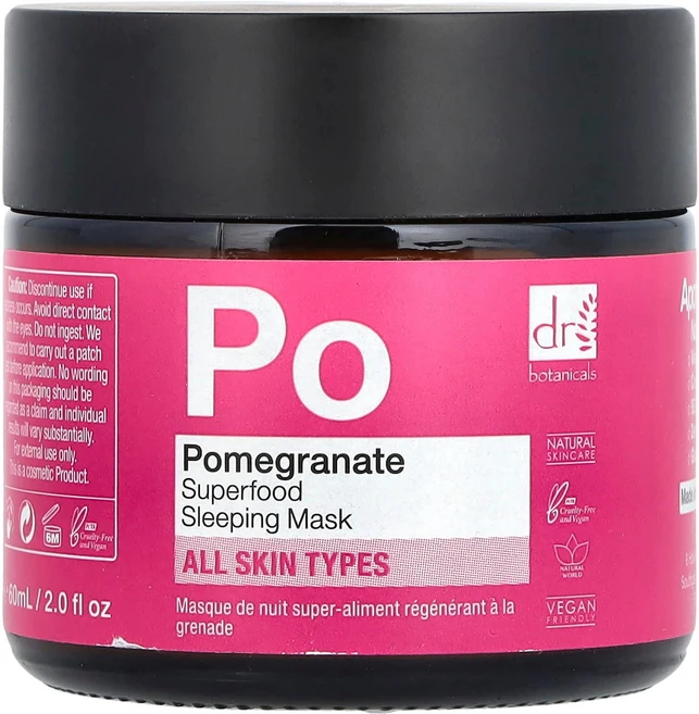 닥터 보태니컬스 슈퍼푸드 슬리핑 뷰티 마스크 모든 피부 타입용 석류향 60ml DBN-92010 - 쿠팡