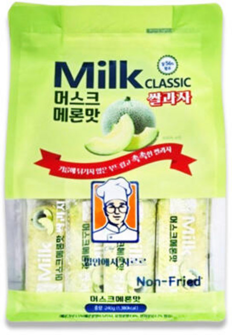 밀크 클래식 쌀과자 머스크멜론 240g, 1개