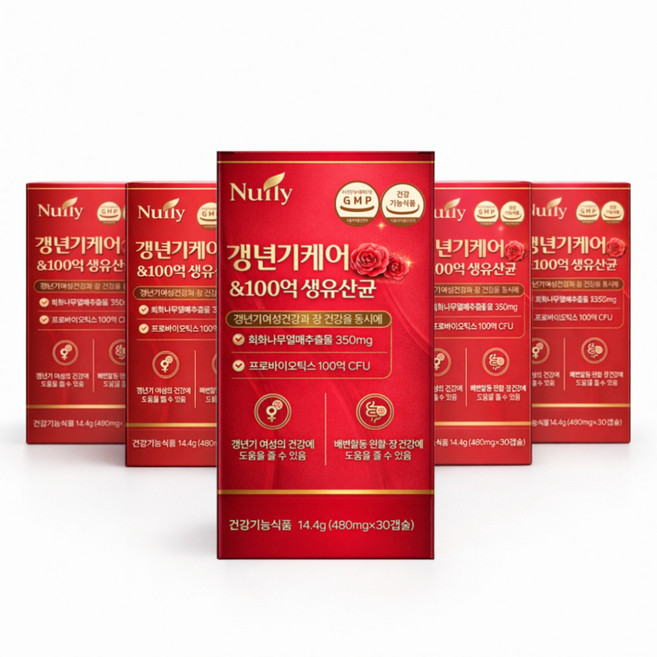 여성 갱년기유산균 식약청인증 회화나무열매추출물 100억유산균 프로바이오틱스, 6개, 30정