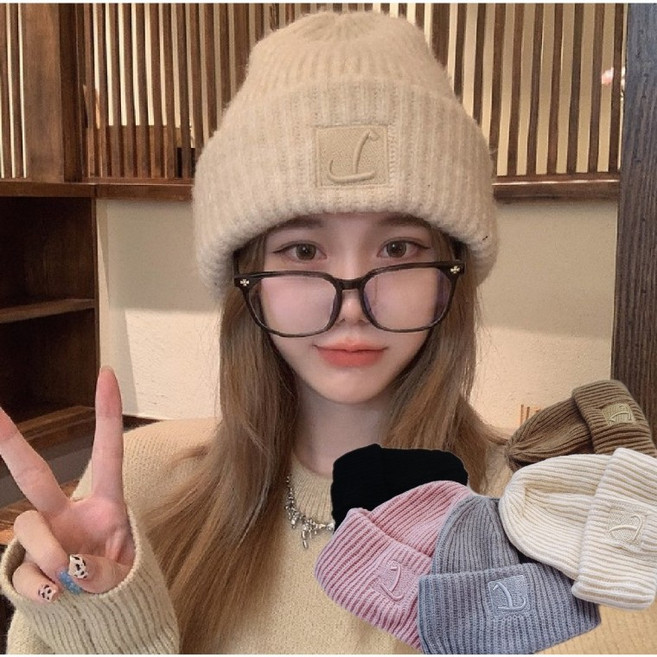 [당일배송] 골지 베이직 도톰 니트 비니 겨울 털 모자