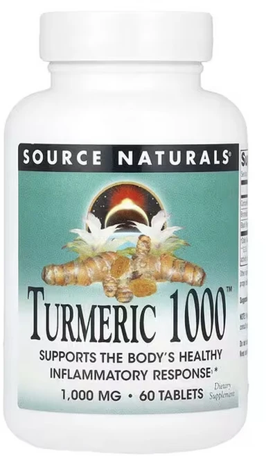 소스 내추럴스 터메릭 1000 1 000mg, 1개, 60정 - 쿠팡