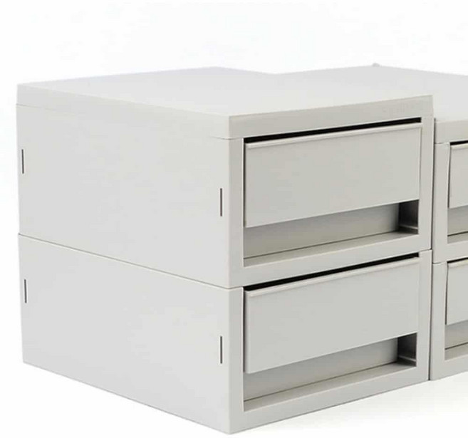 소품박스 2단 미니슬라이딩서랍 데스크수납 doi+83614ko, 중형