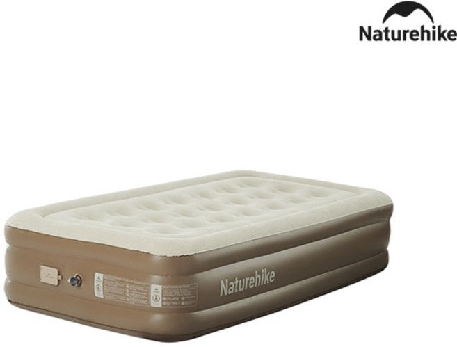 네이처하이크 C시리즈 에어 매트(펌프 내장형), 브라운
