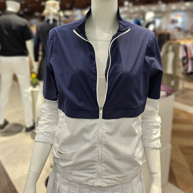 슈페리어골프 여성 상하 배색 포인트 바람막이 블루종 점퍼 IW0DJP202 청주