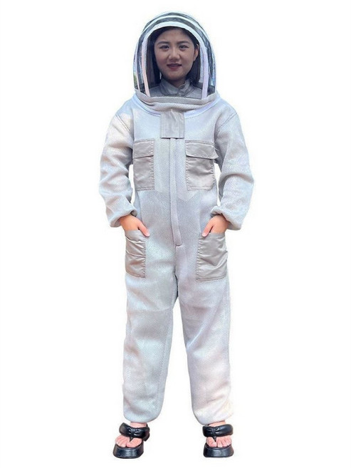 말벌 보호복 양봉 방충복 작업복 방호복 점프수트 벌초, 灰色, 1개